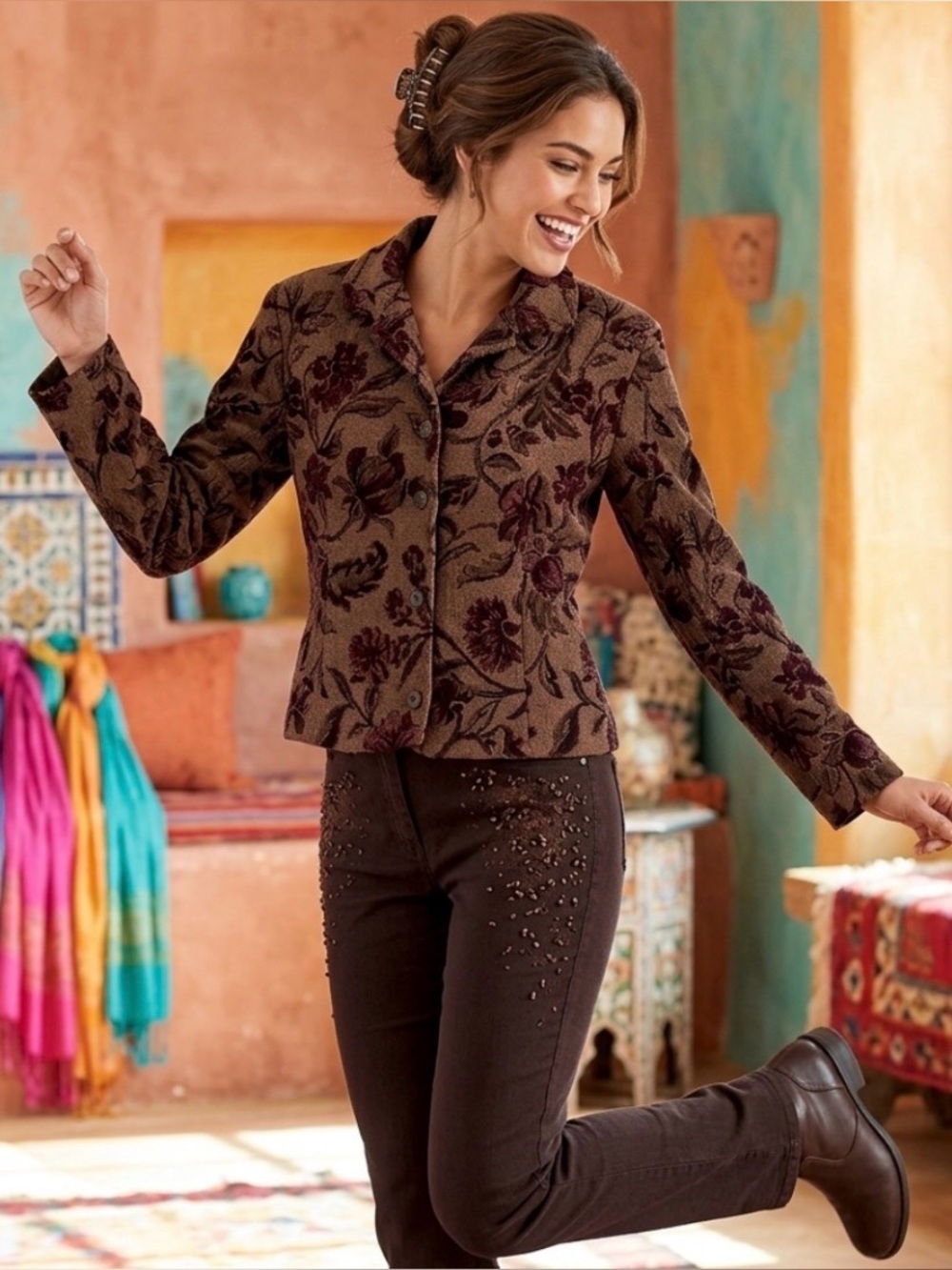 COLDWATER CREEK | Vintage Style Boho Jacket Top | Women’s Size Small